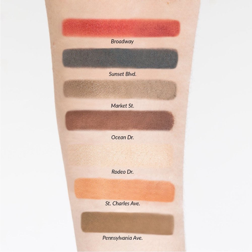 Swatches palette Pic Perf The Balm