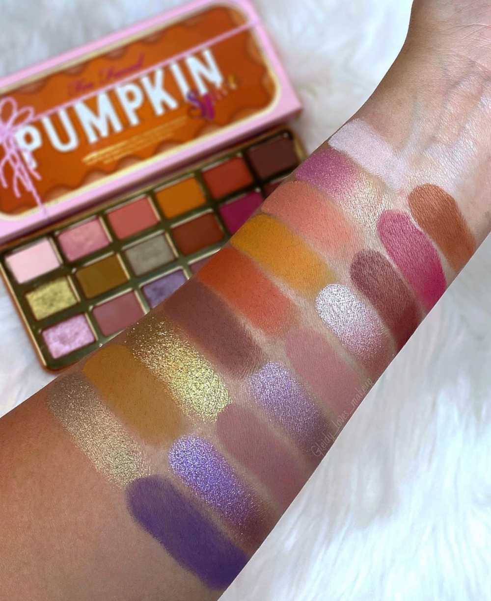 Swatches palette trucco occhi Too Faced