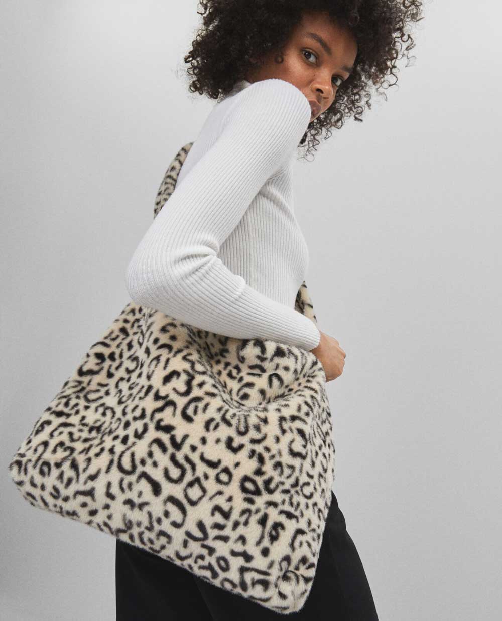 Shopping bag leopardata
