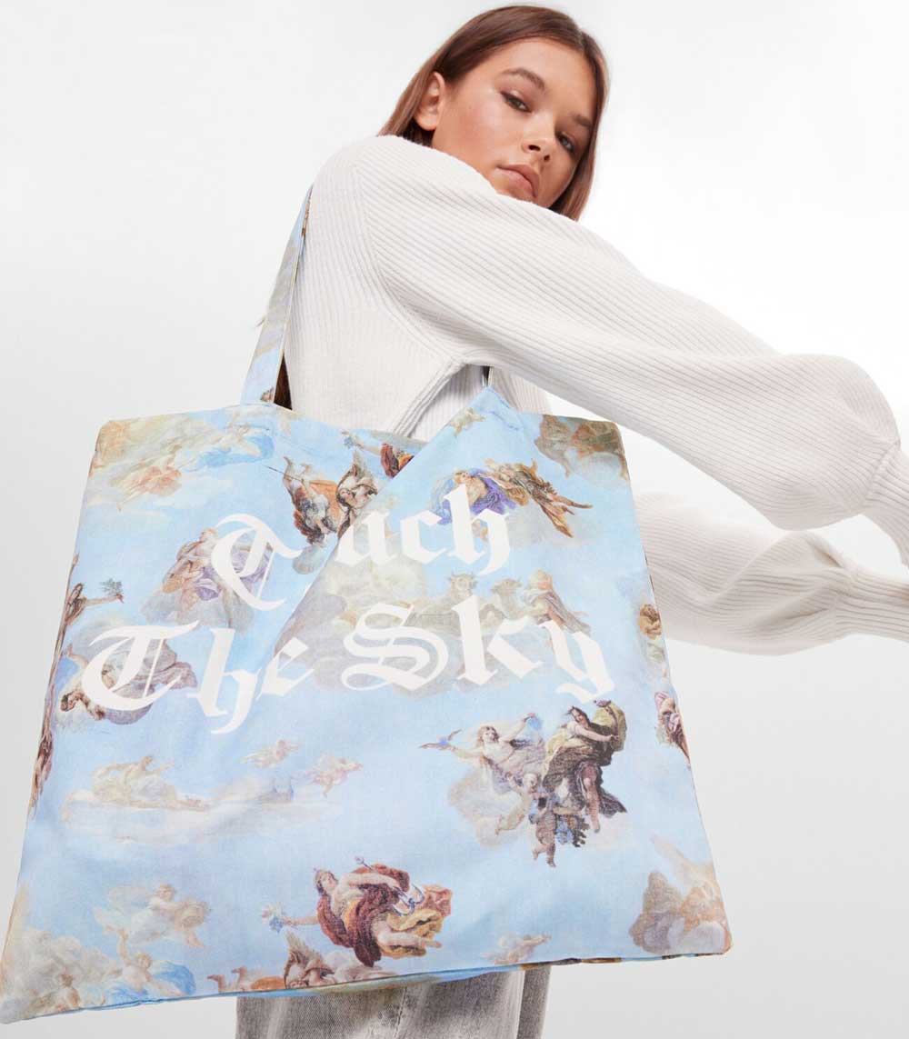 Shopping bag con angeli