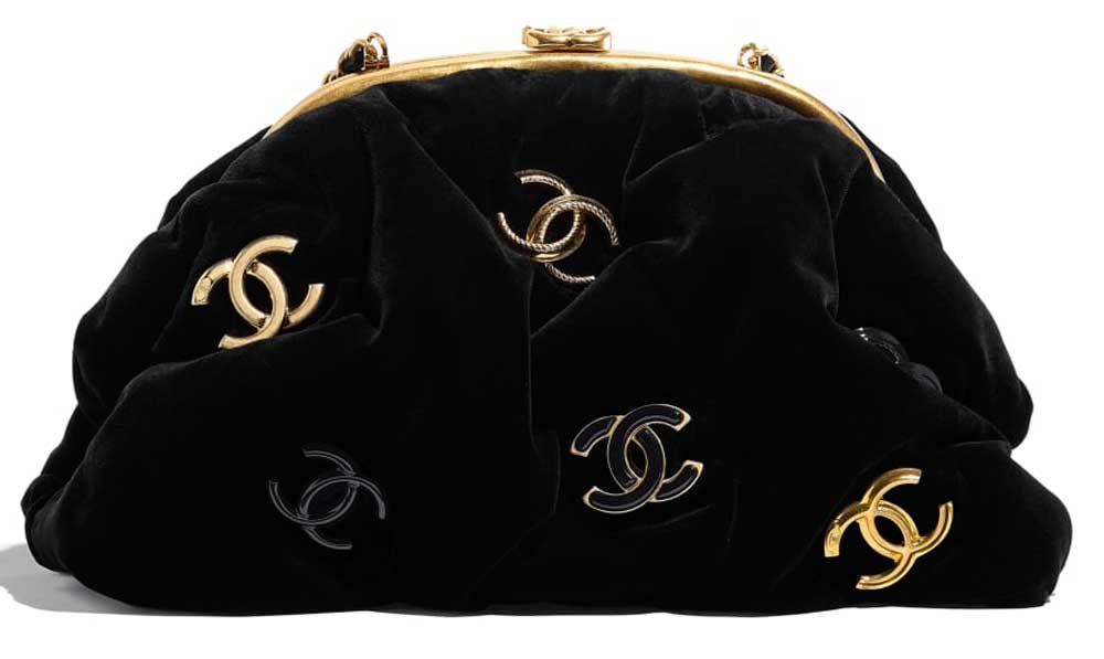 Pochette Chanel in velluto