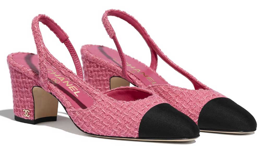 Decollete slingback Chanel in tweed