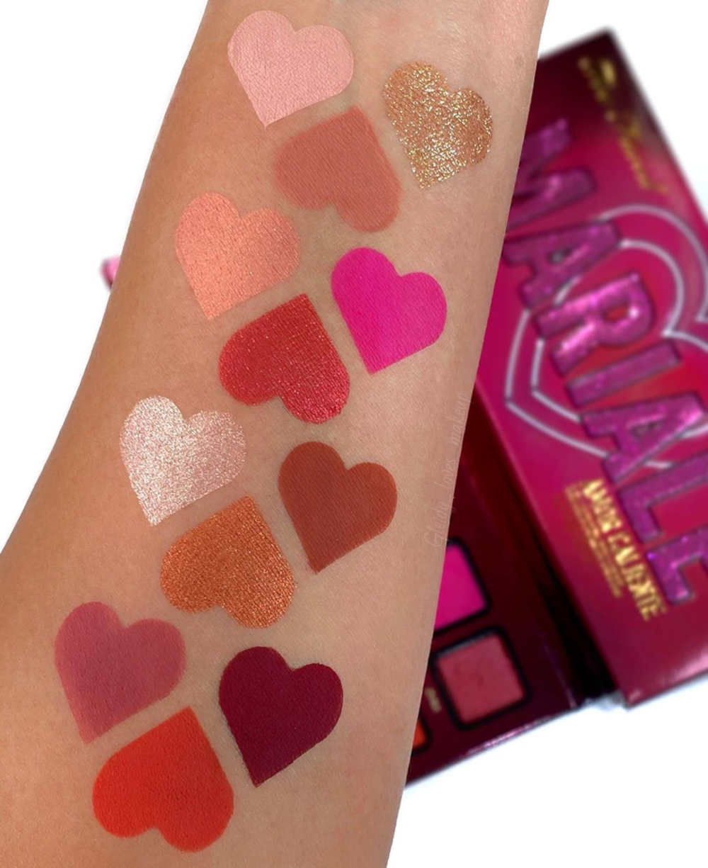 Swatches palette Too Faced Amor Caliente 
