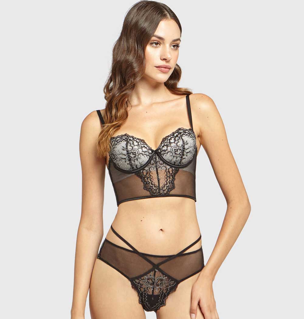 Bustier imbottito in pizzo Bustier imbottito in pizzo