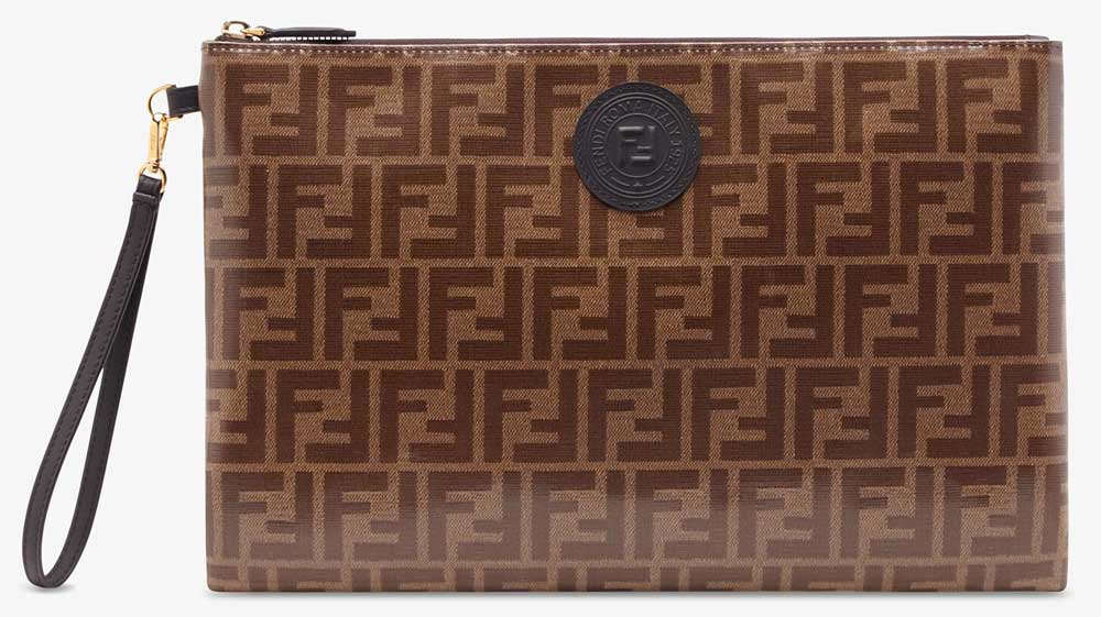 Clutch in tessuto Fendi