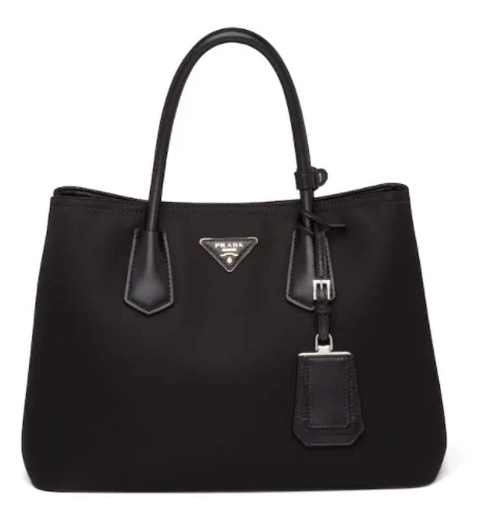 Borsa a mano Double in nylon e saffiano Borsa a mano Double in nylon e saffiano
