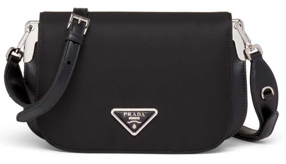Tracolla nera in pelle Prada Tracolla nera in pelle Prada