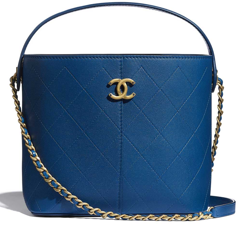 Shopping bag Chanel blu