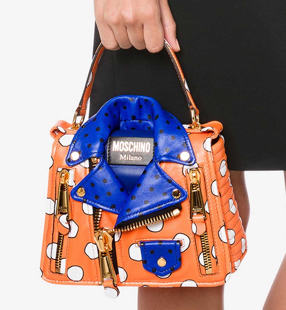 Biker bag in nappa Moschino