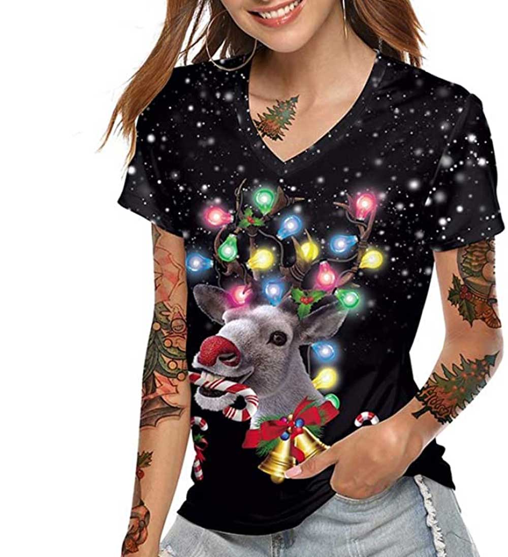 T-shirt per Natale colorata