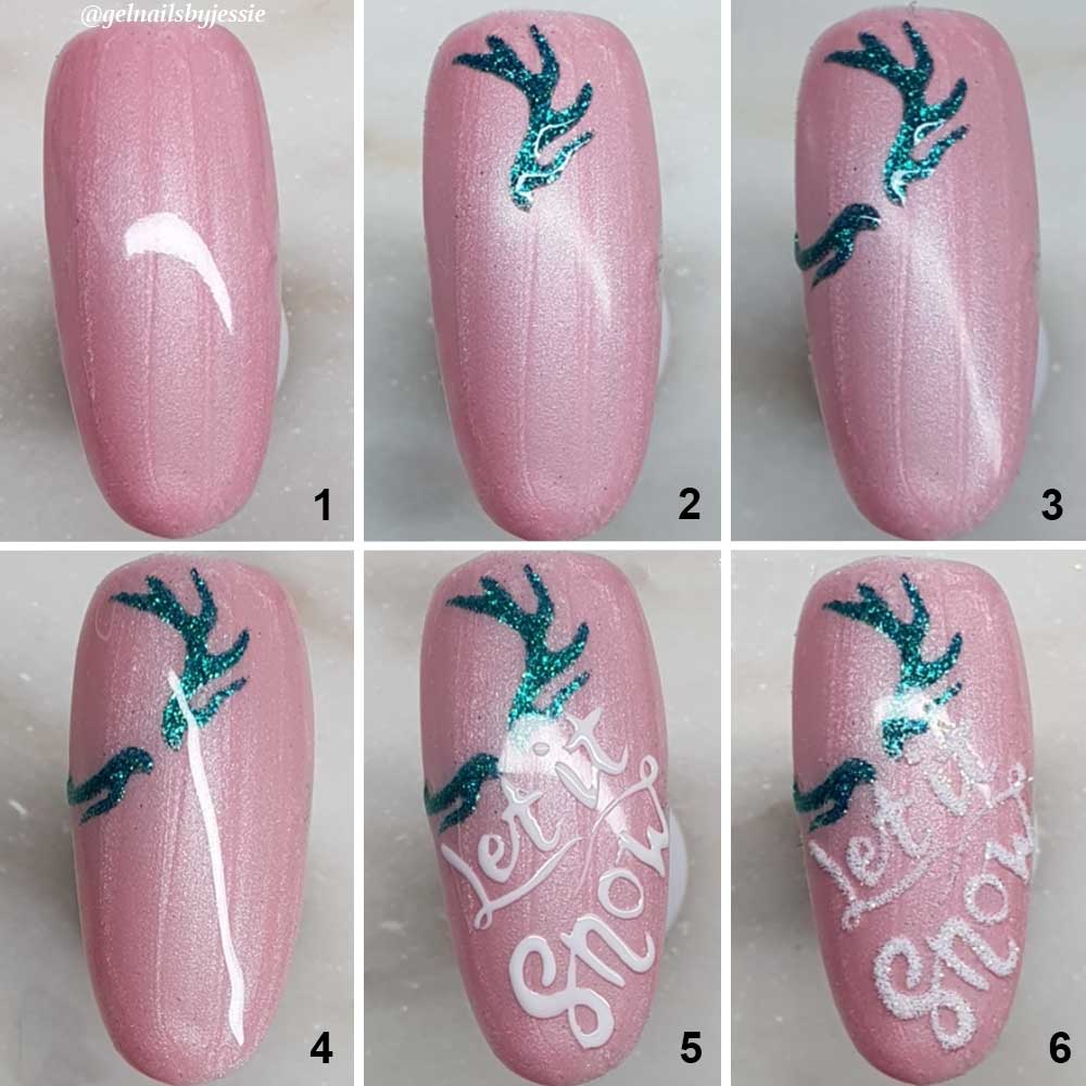 Nail art Natale semplici renna Nail art Natale semplici renna