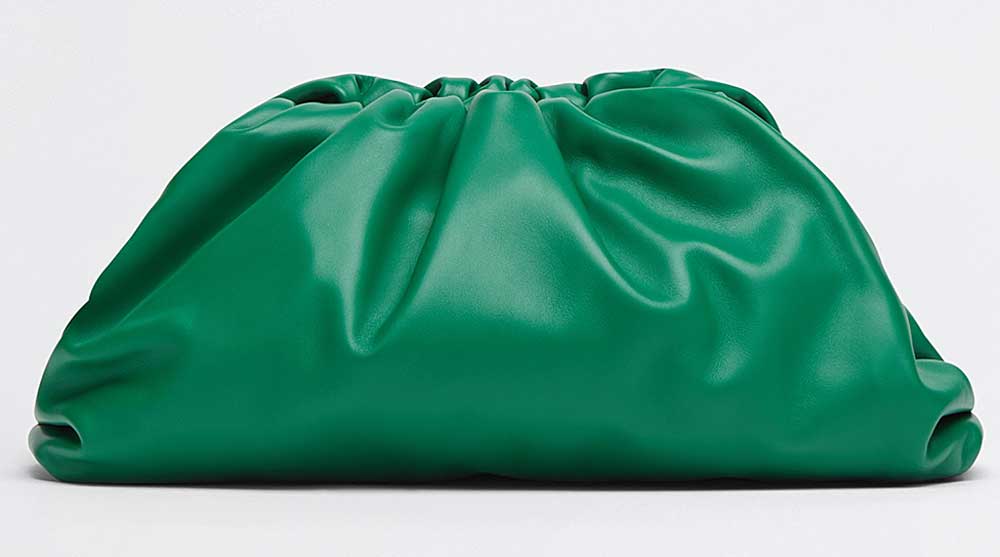 pochette in pelle verde