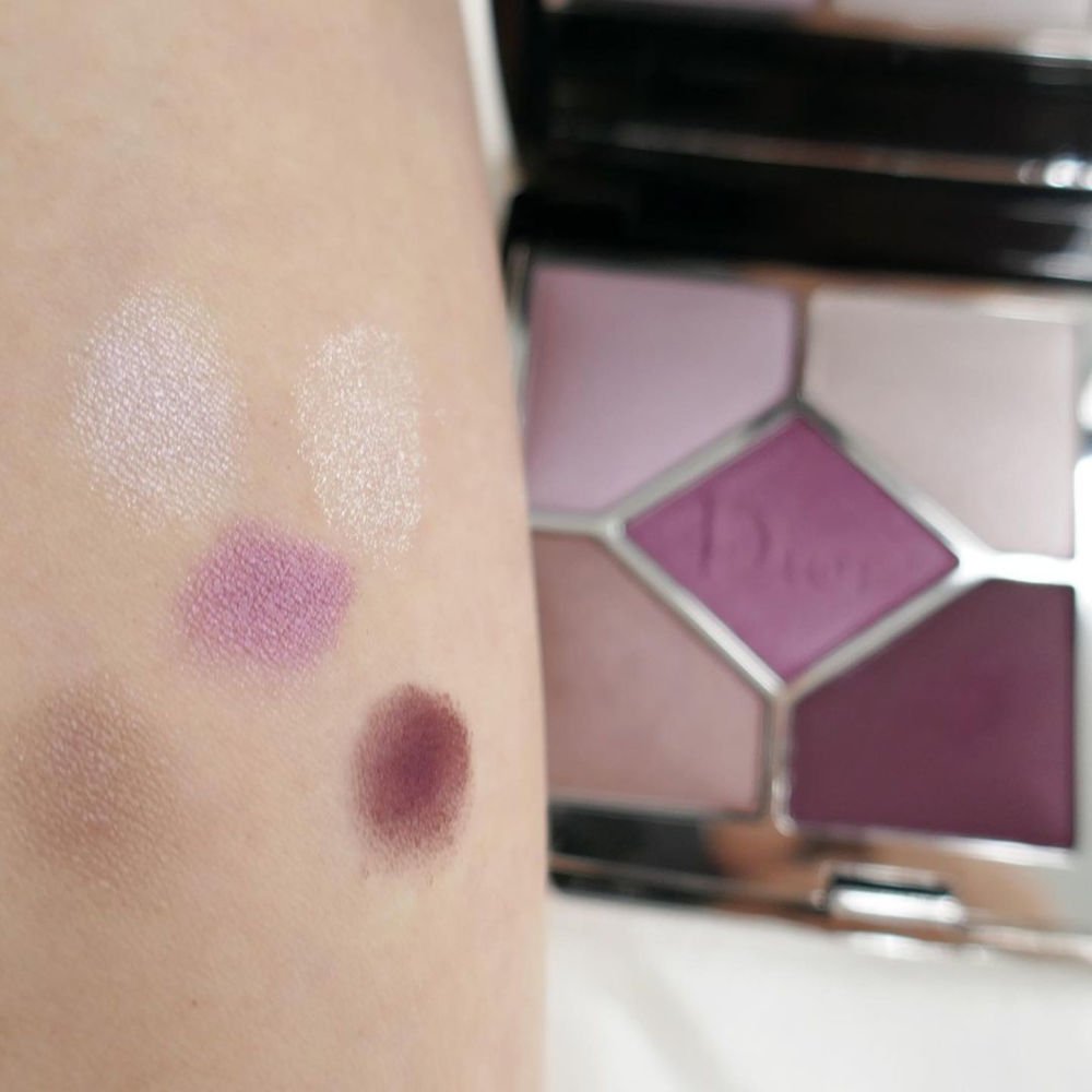 Swatches palette Dior 5 Couleurs Couture Sakura