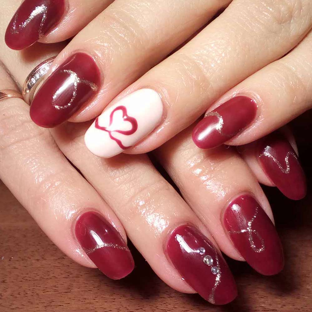San Valentino nail art romantiche 