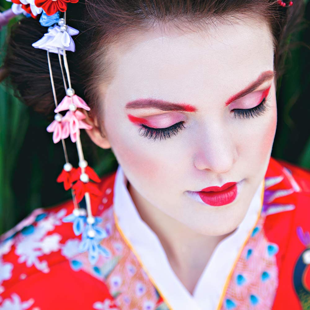 Make up geisha carnevale 