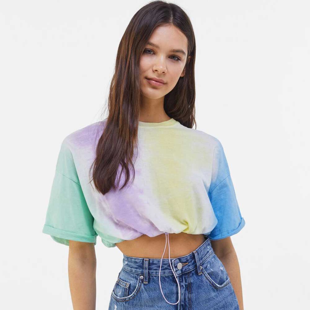 t-shirt cropped multicolor
