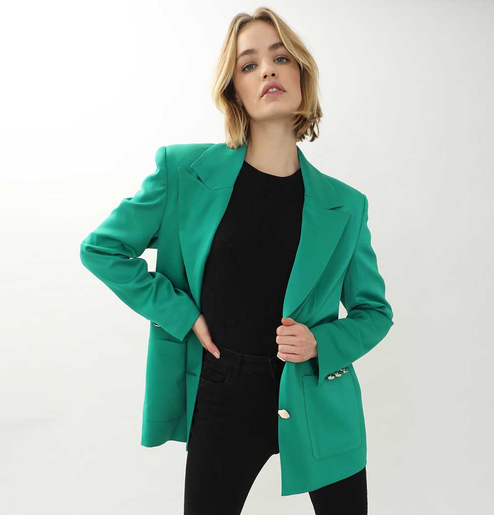 giacca verde primaverile