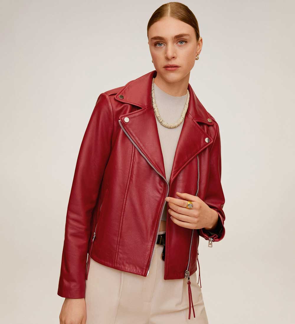 giacca biker rossa giacca biker rossa