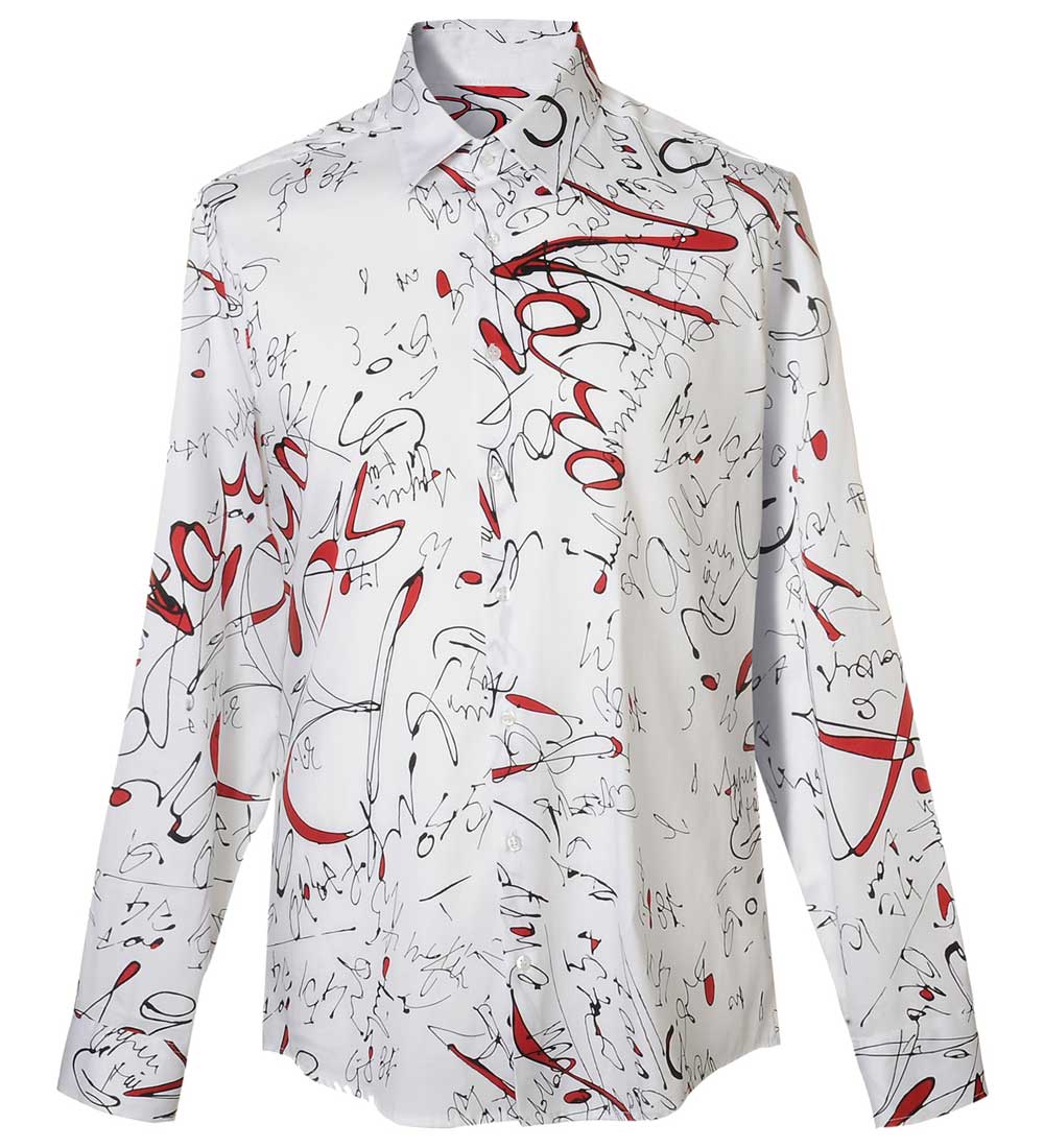 Camicia maschile con stampa grafica Camicia maschile con stampa grafica