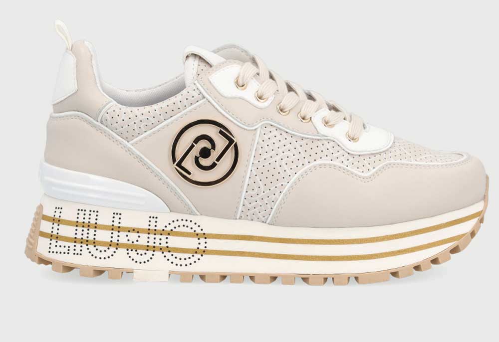 sneakers beige con suola platform sneakers beige con suola platform