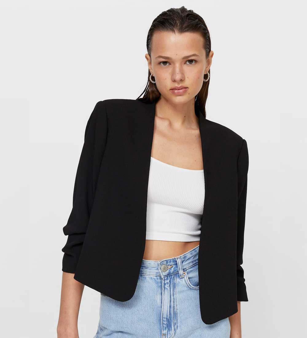 blazer nero corto blazer nero corto