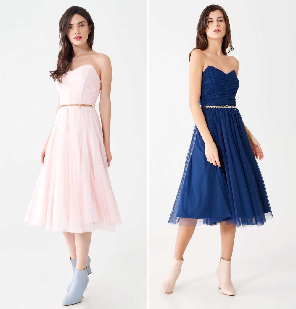 vestito midi in tulle vestito midi in tulle