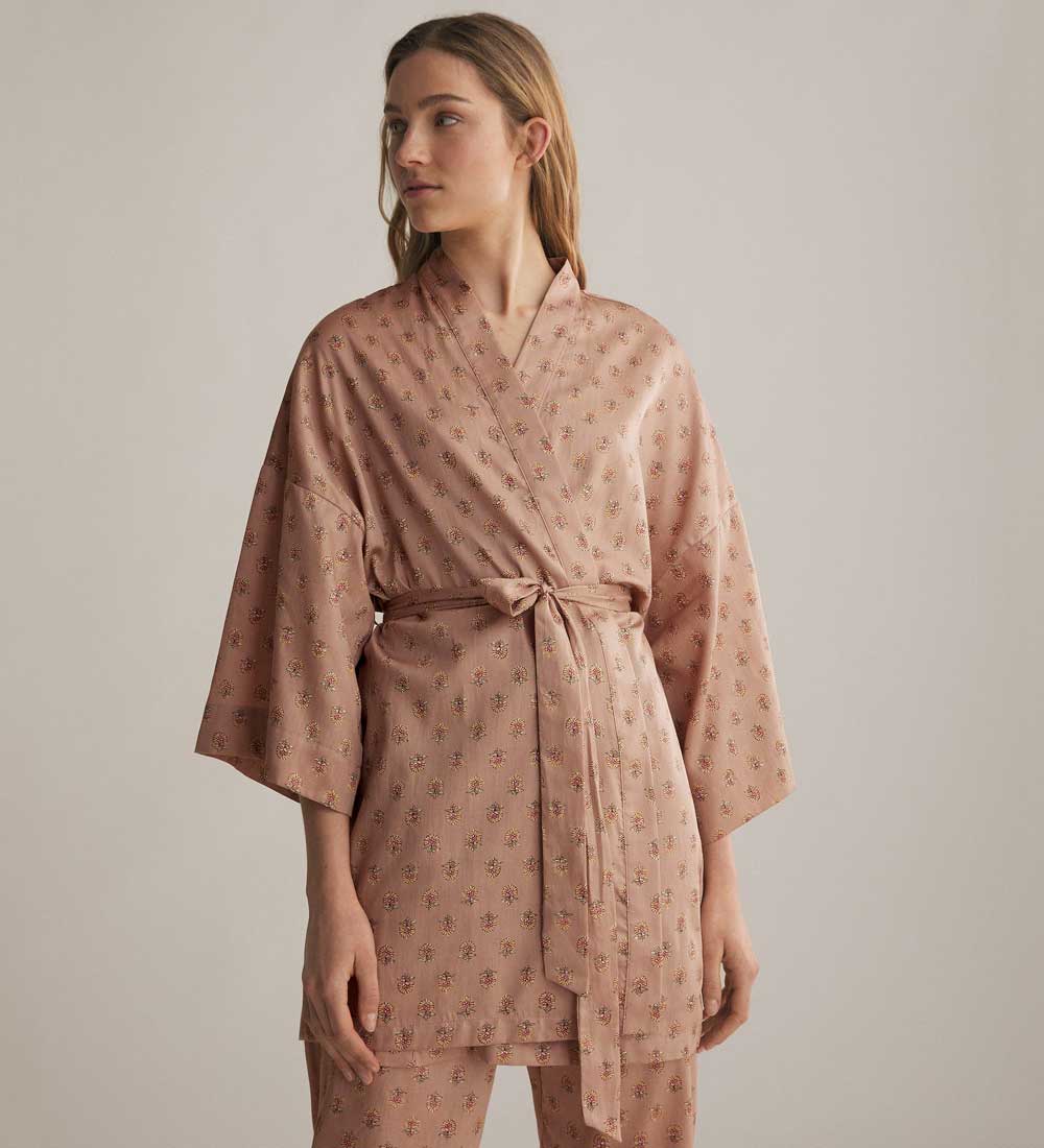 vestaglia a kimono in cotone