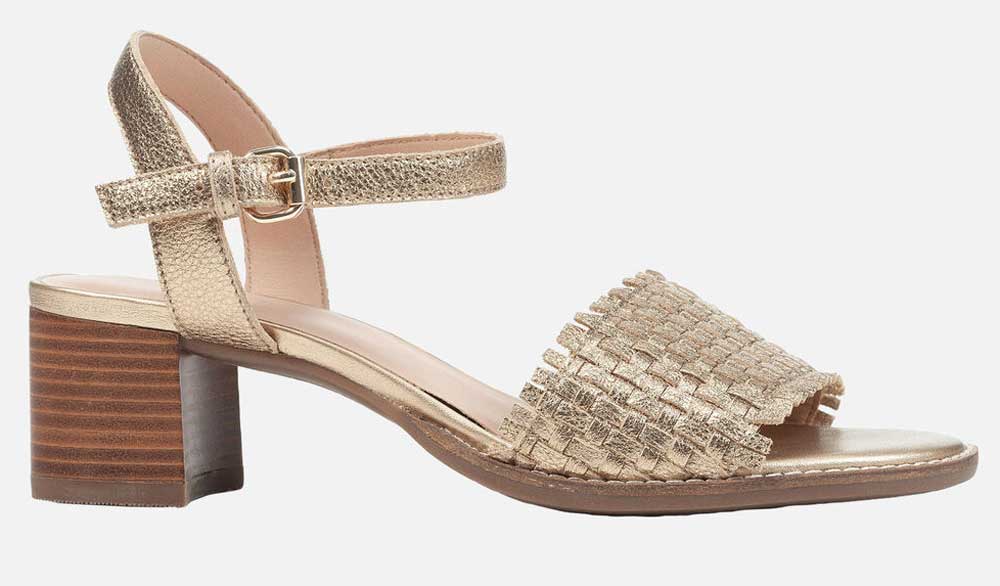 sandali con tacco in pelle metallizzata sandali con tacco in pelle metallizzata