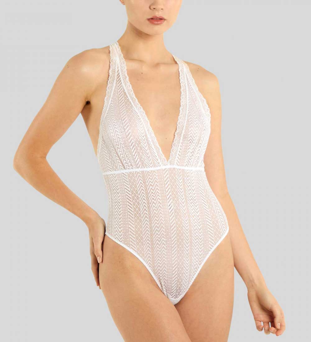 body scollo a V ricamato body scollo a V ricamato