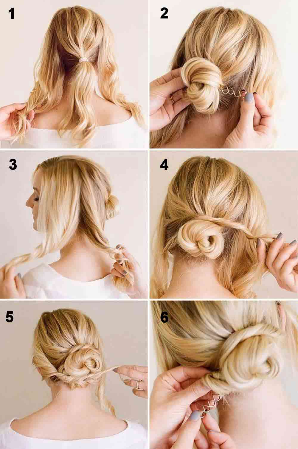 Acconciatura fai da te chignon torchon