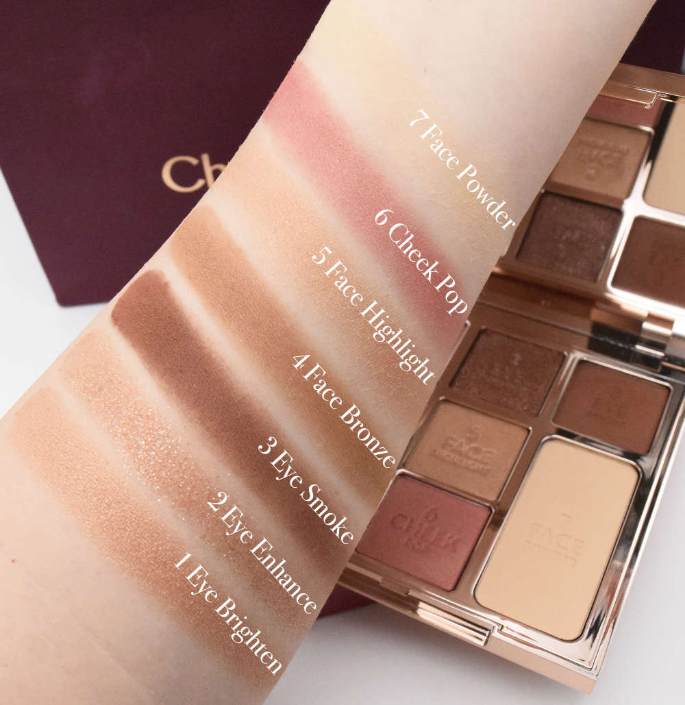 Swatches palette trucco Charlotte Tilbury
