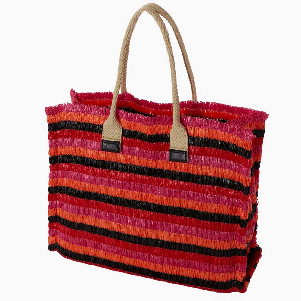 shopping bag multicolore in rafia