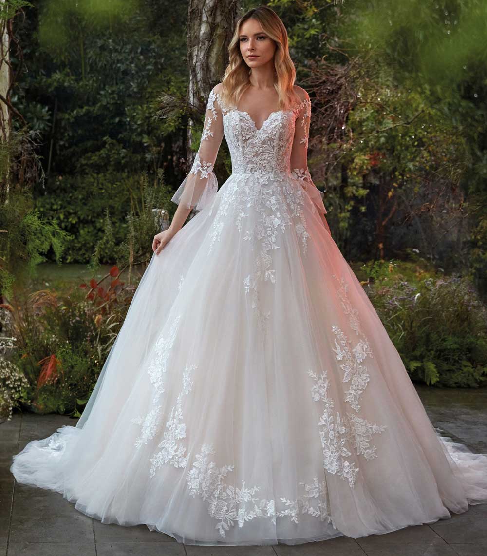 vestito da sposa principessa in tulle