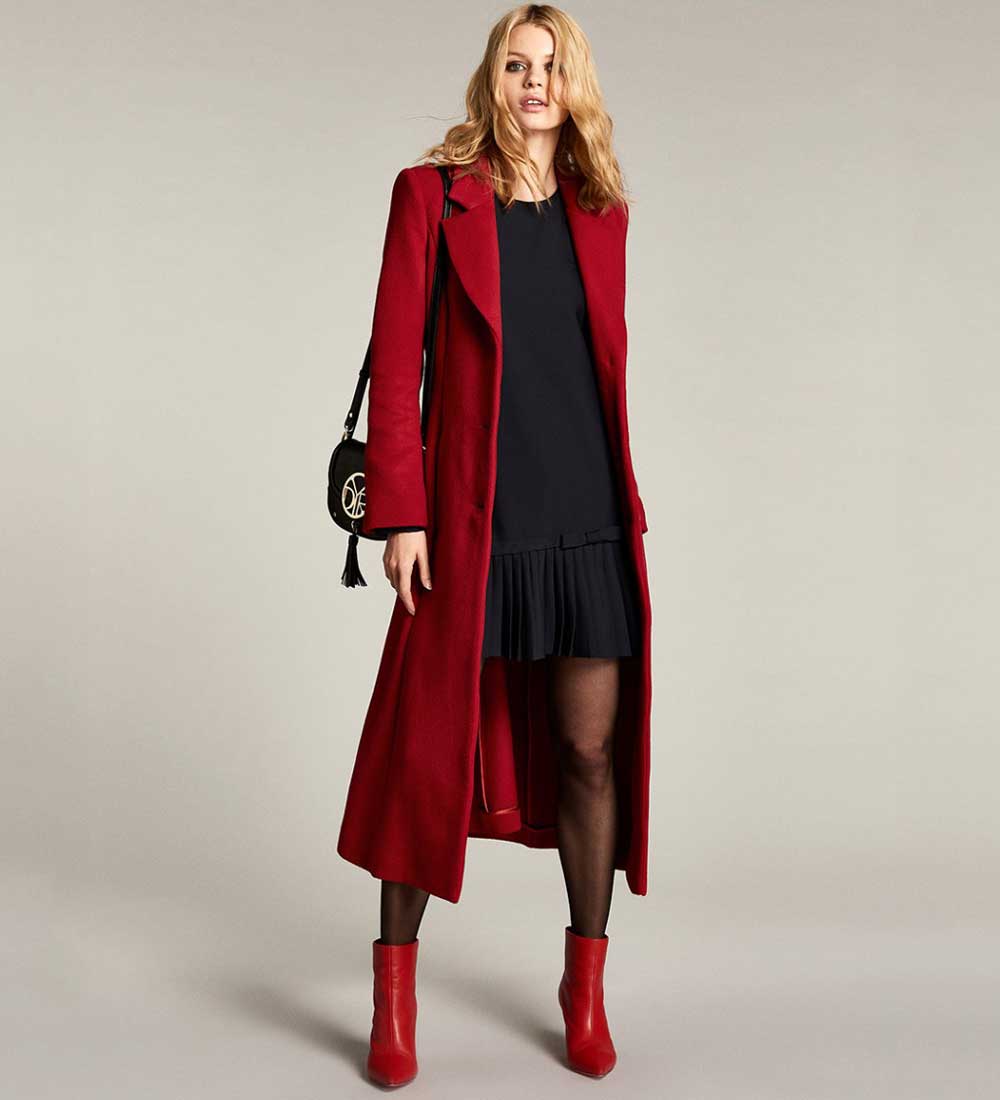 cappotto invernale rosso