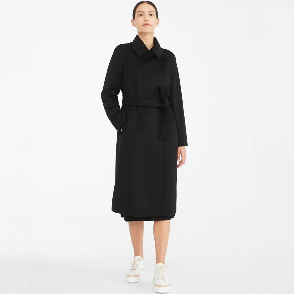 cappotto nero di lana