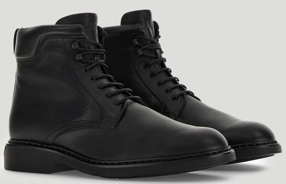 stivaletto nero in pelle Hogan