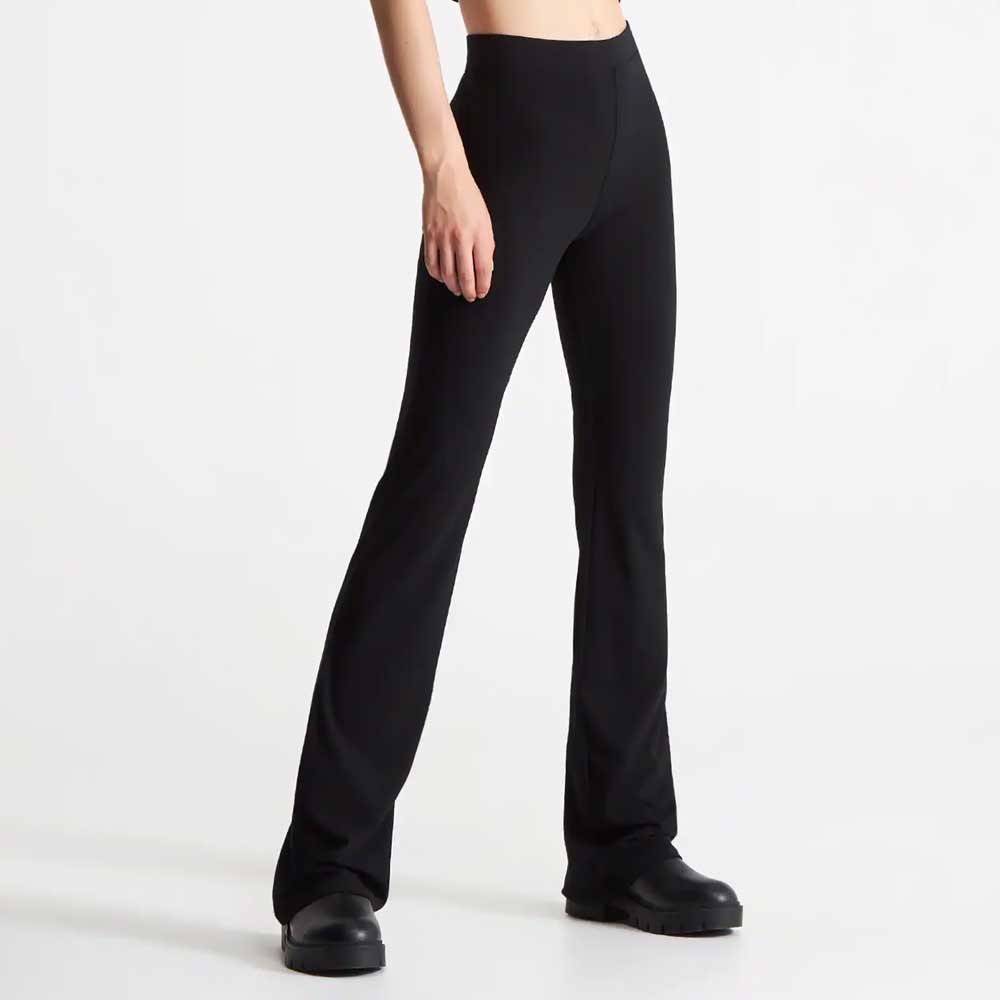 leggings neri a zampa leggings neri a zampa