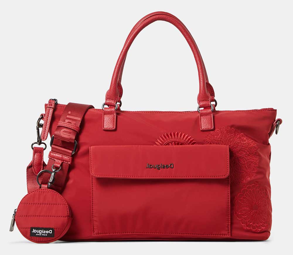 borsa a mano rossa in nylon borsa a mano rossa in nylon