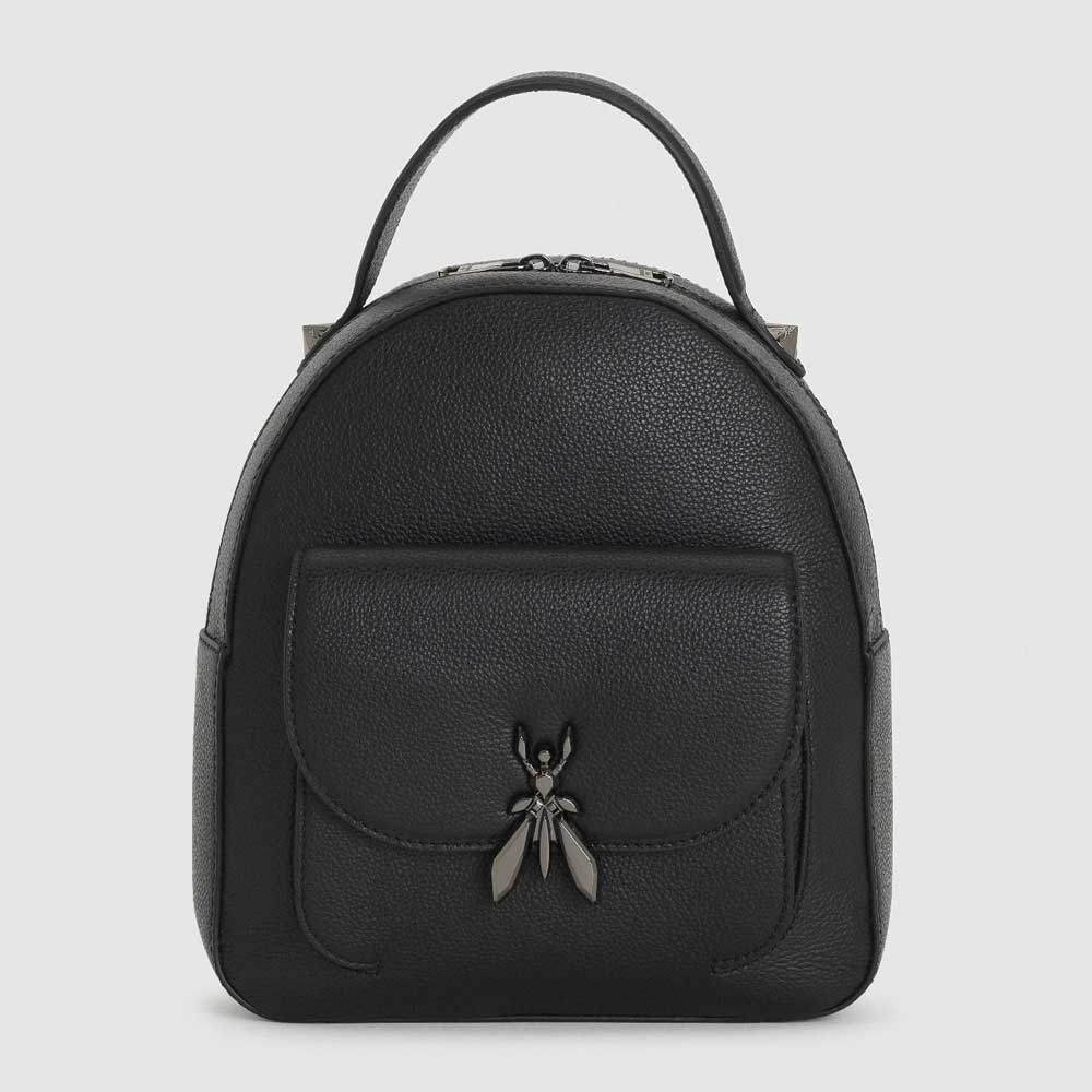 zaino nero in pelle con manico zaino nero in pelle con manico