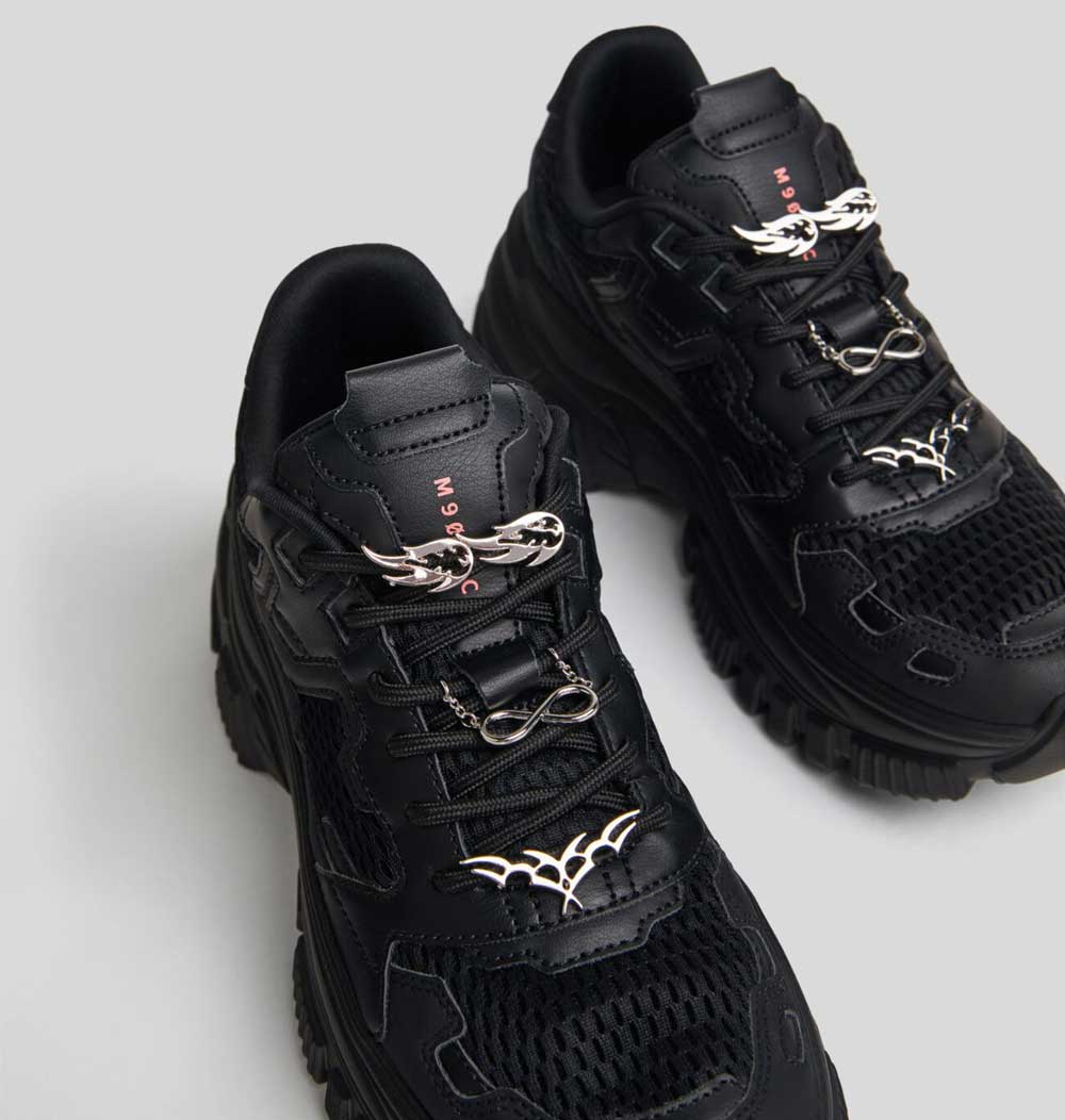 sneakers nere con suola chunky sneakers nere con suola chunky