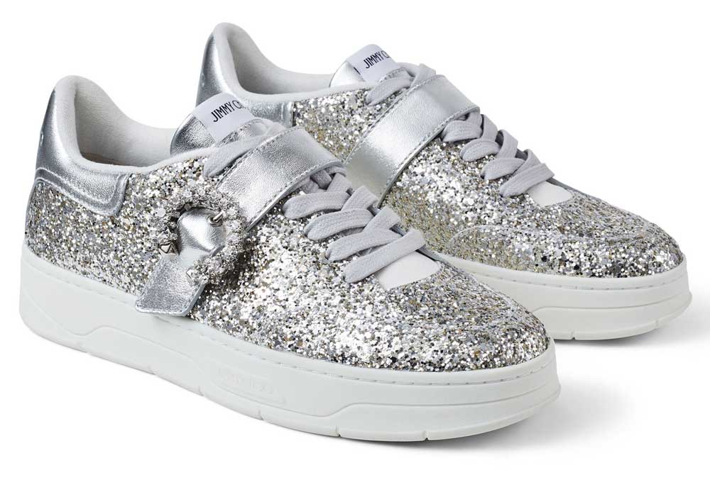 sneakers argento glitter