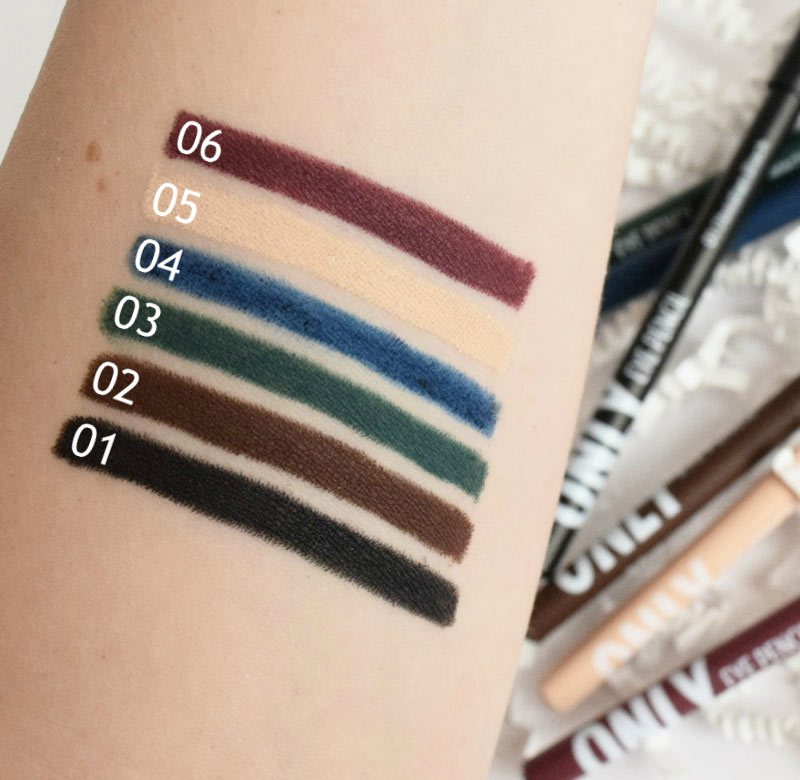 Swatches matite Only We Makeup