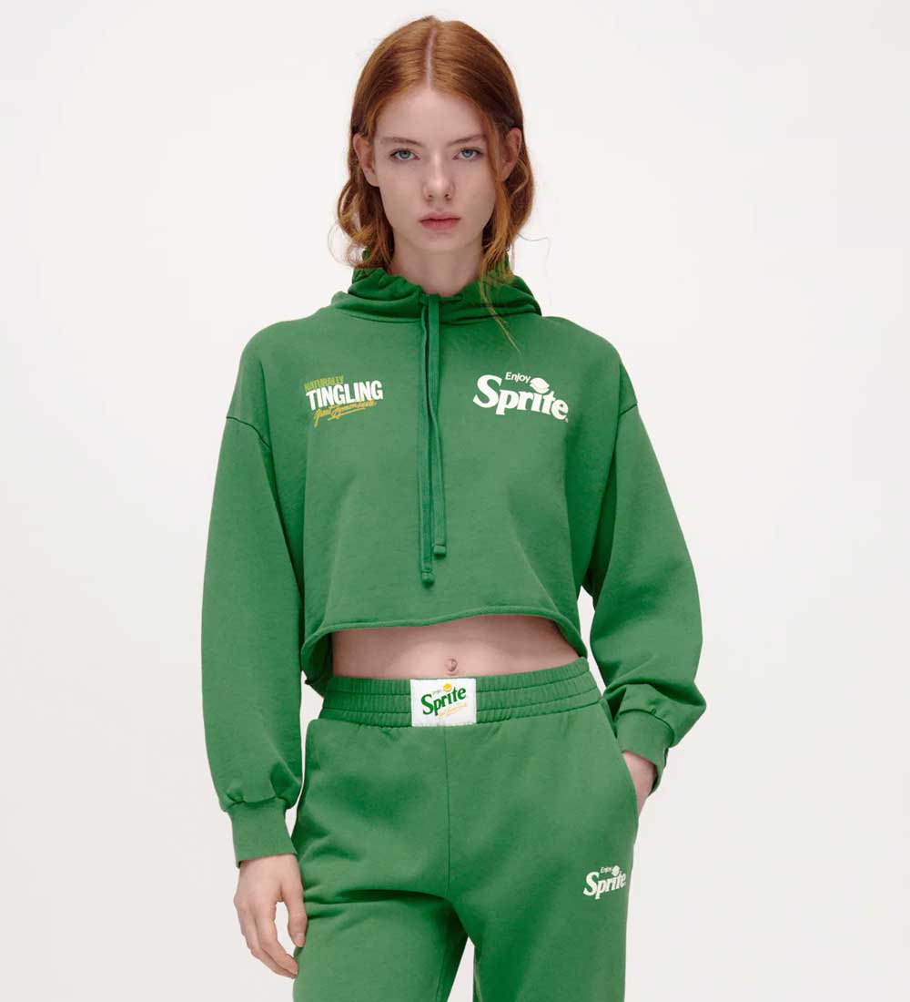 felpa cropped con cappuccio felpa cropped con cappuccio