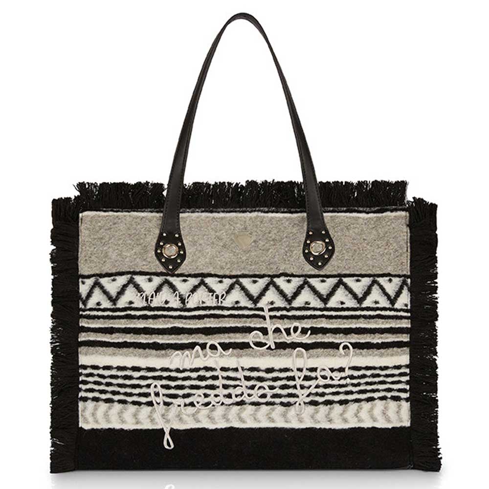 shopping bag maxi in finta lana