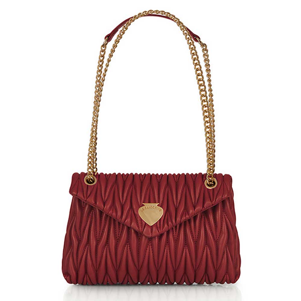 borsa a tracolla rossa con manico a catena borsa a tracolla rossa con manico a catena
