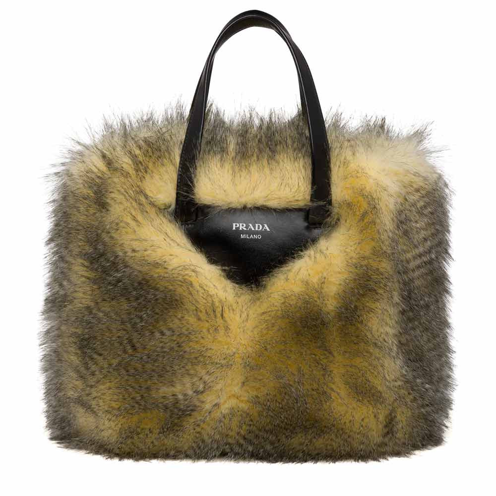 Shopping bag Prada con pelliccia