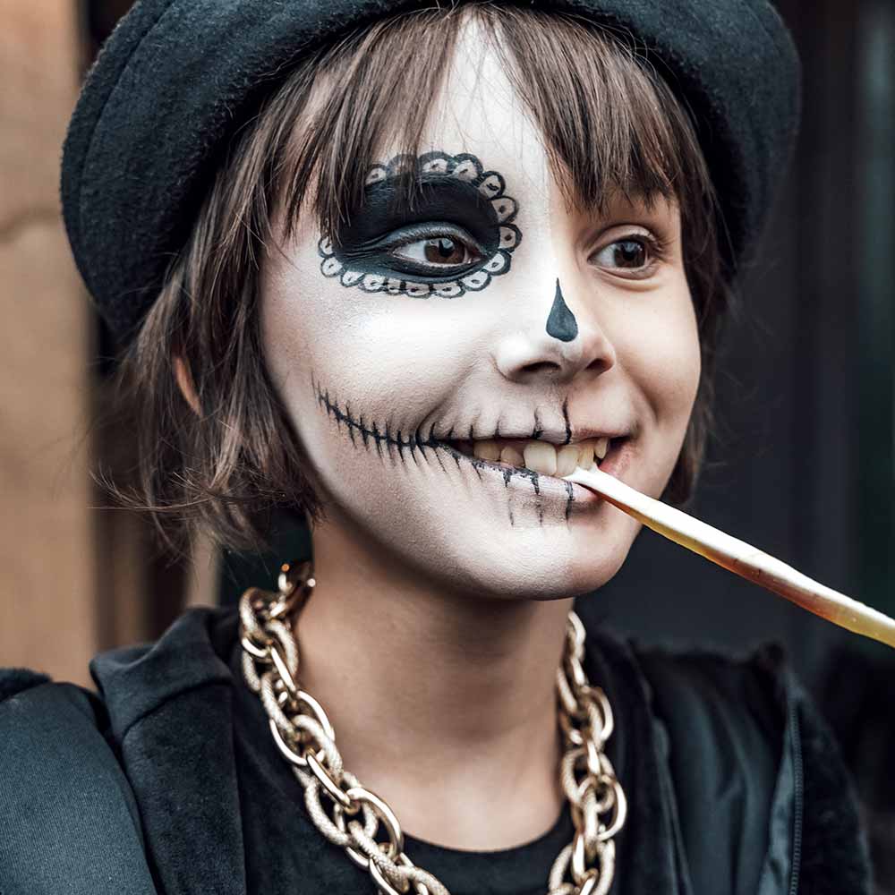 Make up Halloween teschio bambini