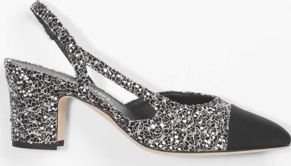 Decollete slingback in tweed Chanel Decollete slingback in tweed Chanel