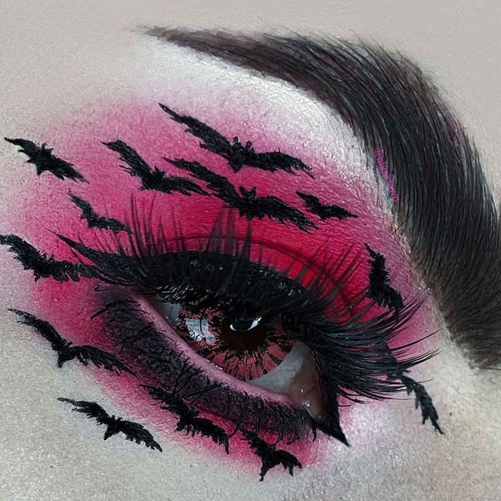 Halloween trucco occhi pipistrelli