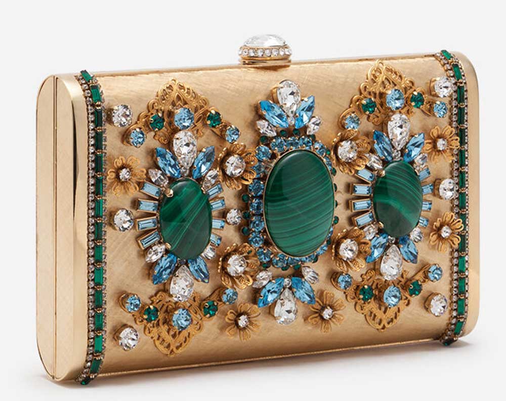 clutch oro con gioielli clutch oro con gioielli